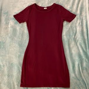 Garage maroon tshirt dress
